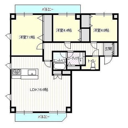 ガーデンテラス函館の物件間取画像